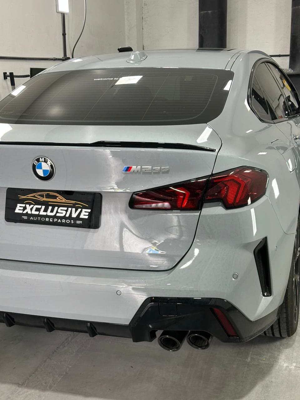 Recuperação de veículo premium em BMW M235, vista traseira, na Exclusive Auto Reparos